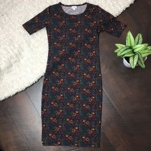 SOLD Lularoe Julia extra small red blue floral xs